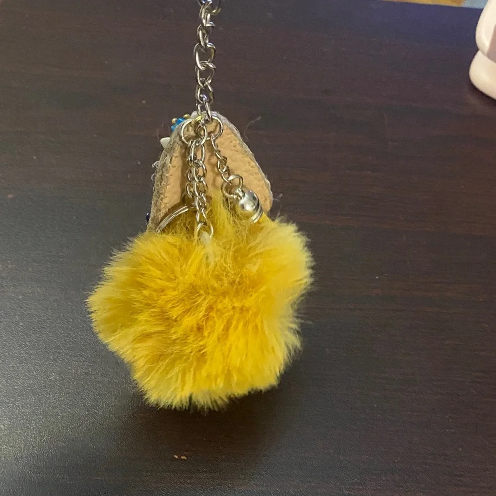 Purse charm Keychain beaded Letter A Charm